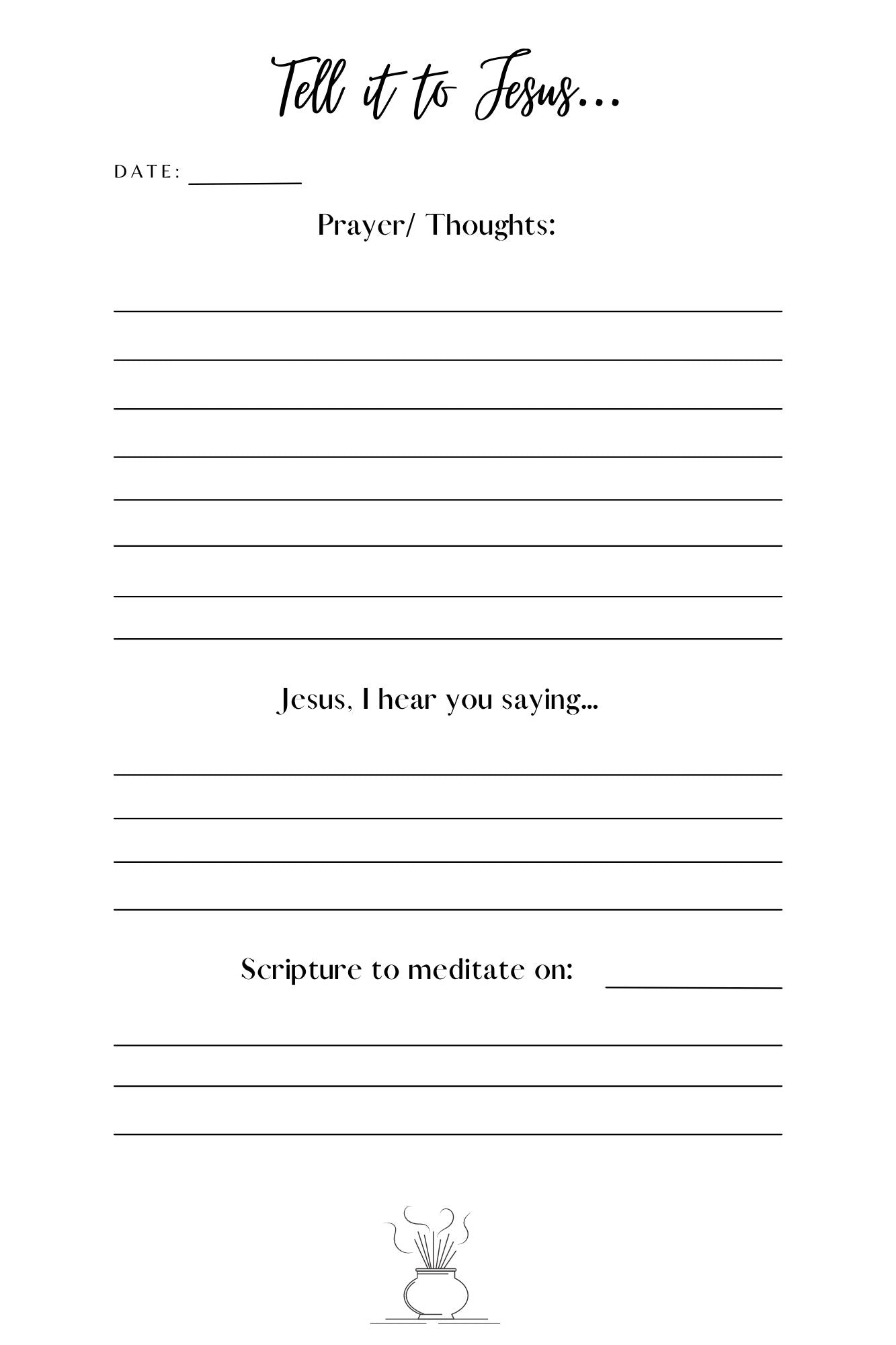 Tell It to Jesus Prayer Journal