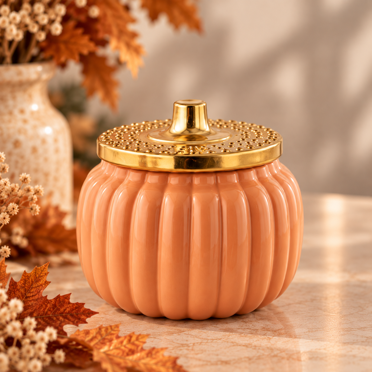 October Limited Edition 3-Wick Candle - Orange