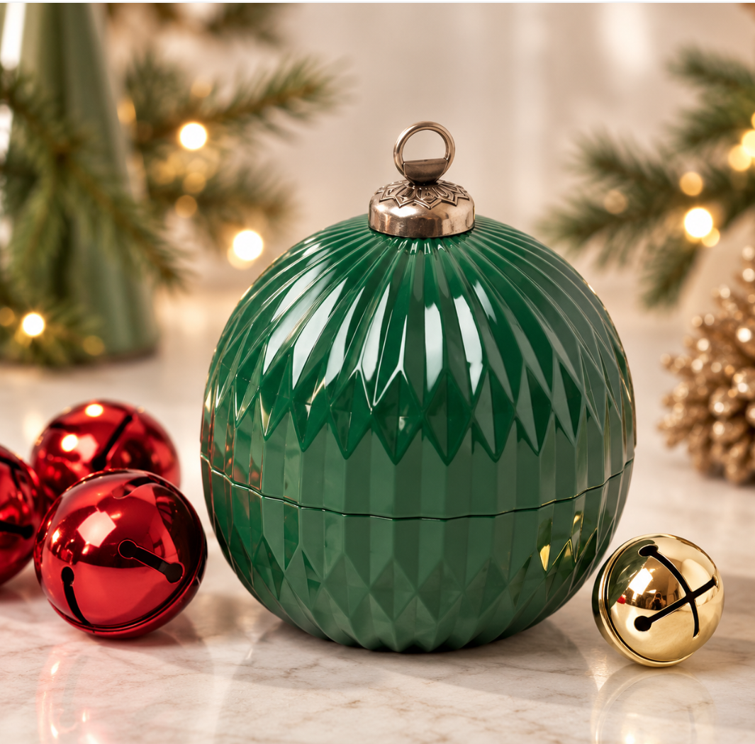 December — Joyful Green Ornament Candle