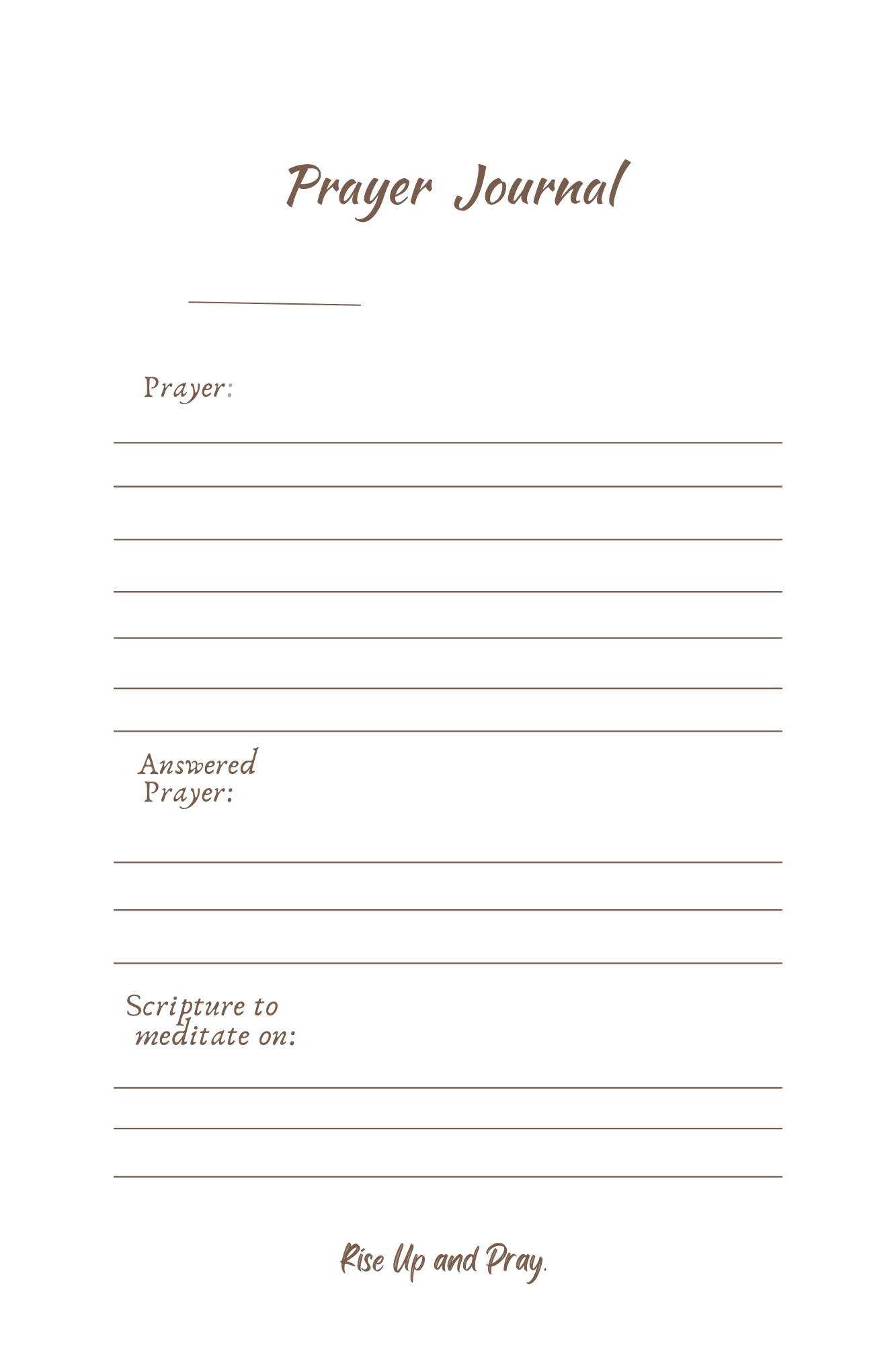 Prayer Journal