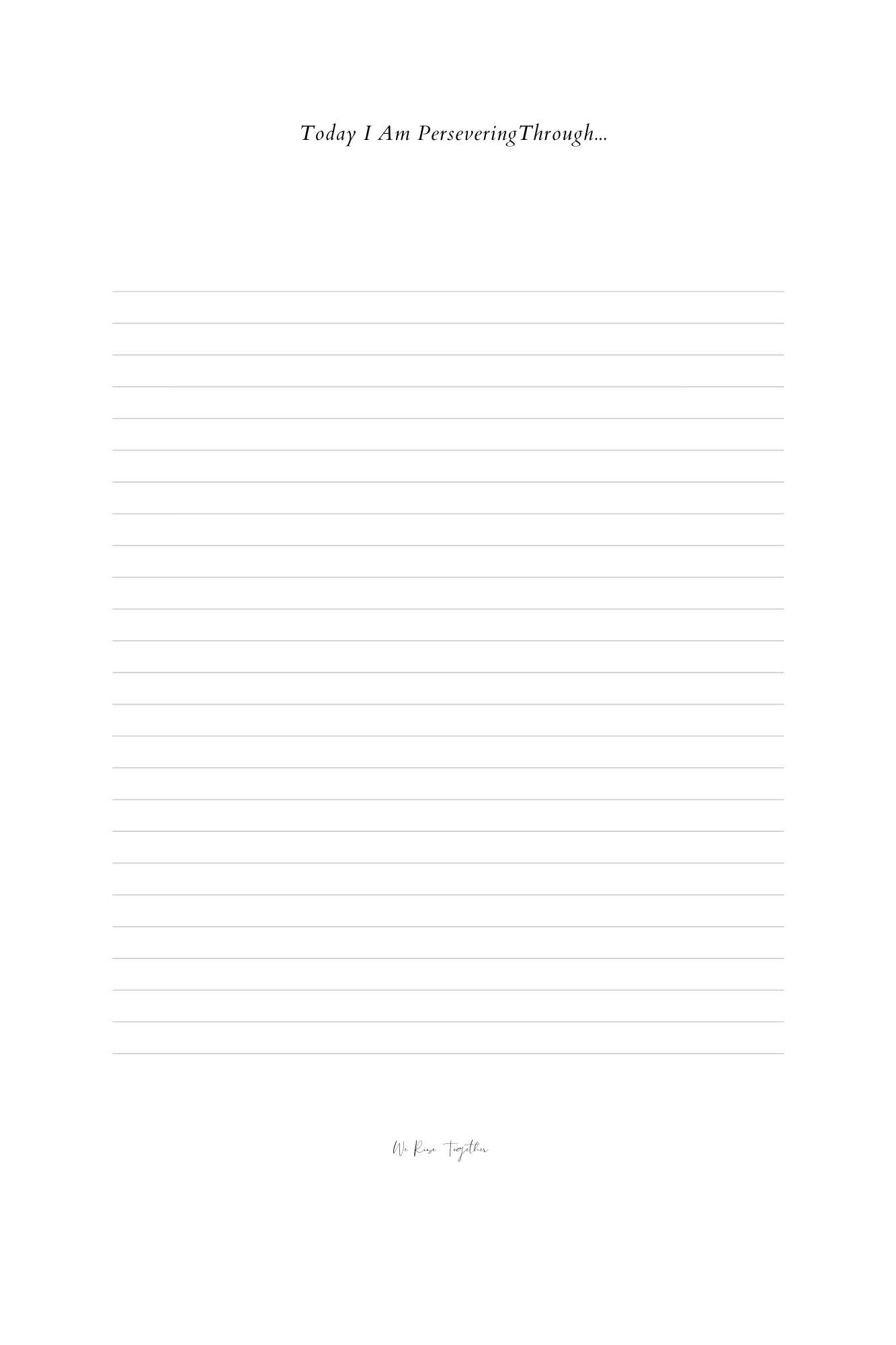 Perseverance Journal